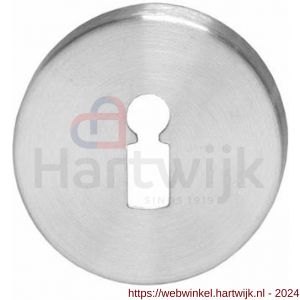 Intersteel Living 3464 rozet met sleutelgat met kunststof onderrozet diameter 55x8 mm met 7 mm nokken RVS geborsteld - H26010557 - afbeelding 1