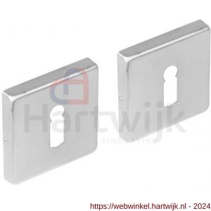 Intersteel Essentials 3510 sleutelplaatje staal met nokken vierkant 53x53x8 mm RVS geborsteld - H26009037 - afbeelding 1
