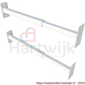 SecuBar Duo bovenlicht-klapraam barrière-stang staal 31-55 cm RAL 9010 wit - H50750117 - afbeelding 1