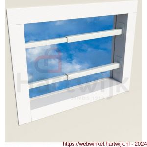 SecuBar Duo bovenlicht-klapraam barrière-stang staal 31-55 cm RAL 9010 wit - H50750117 - afbeelding 3