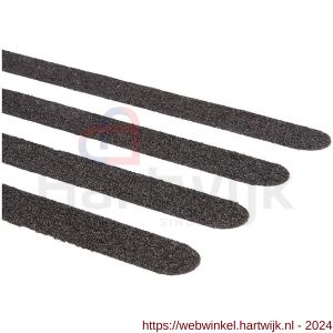 SecuCare antislip sticker langwerpig 19x600 mm binnen en buiten trap 15 treden set 15 stuks zwart - H50750276 - afbeelding 1