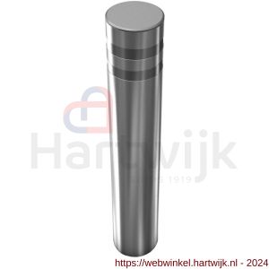 SecuPost statische anti ramzuil rond 114 mm inbouw Heavy Duty RVS 304 6 mm zonder reflectie strepen - H50750208 - afbeelding 1