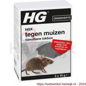 HGX tegen muizen navulbare lokbox 1 stuk - H51600248 - afbeelding 1