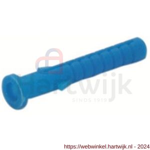 GB 34118 kraagplug voor kopgevelanker diameter 4 mm 40x6 mm blauw nylon - H18000085 - afbeelding 1
