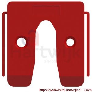 GB 34505 uitvulplaatje rood met stelpootjes 5 mm 50x50 mm kunststof in bundel - H18000897 - afbeelding 1
