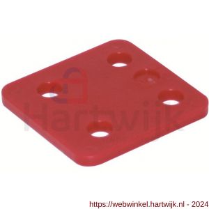 GB 34705 drukplaat zonder sleuf rood 5 mm 70x70 mm KS in zakverpakking - H18000860 - afbeelding 1