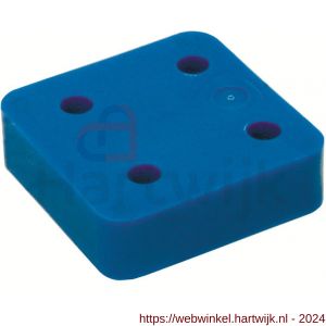 GB 34720 drukplaat zonder sleuf blauw 20 mm 70x70 mm KS in zakverpakking - H18000865 - afbeelding 1