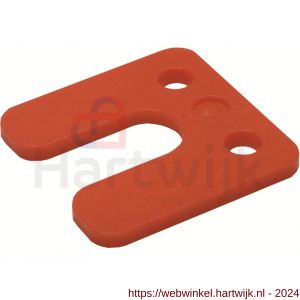 GB 34745 drukplaat met sleuf rood 5 mm 70x70 mm KS in zakverpakking - H18000848 - afbeelding 1