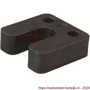 GB 34860 hogedrukplaat met sleuf 20 mm 70x70 mm zwart ABS in zakverpakking - H18000871 - afbeelding 1