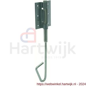 GB 74404 staartgrendel met geleidebeugel en plaat 400 mm elektrolytisch verzinkt - H18002131 - afbeelding 1