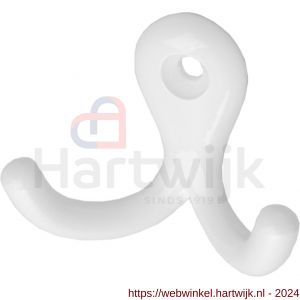 Hermeta 0560 handdoekhaak dubbel wit EAN sticker - H20100672 - afbeelding 1