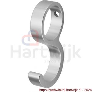Hermeta 0591 schuifhaak voor ronde garderobebuis d=19 mm naturel EAN sticker - H20100396 - afbeelding 1