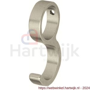Hermeta 0591 schuifhaak voor ronde garderobebuis d=19 mm nieuw zilver EAN sticker - H20100397 - afbeelding 1
