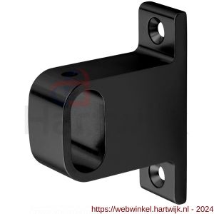 Hermeta 1042 garderobebuis steun midden Gardelux 1 type 2 mat zwart EAN sticker - H20101553 - afbeelding 1