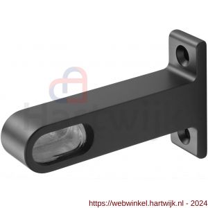 Hermeta 1190 garderobebuis plafondbevestiging steun eind Gardelux 1 mat zwart EAN sticker - H20102207 - afbeelding 1
