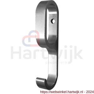 Hermeta 1205 garderobebuis schuifhaak 8 mm breed mat zwart - H20101623 - afbeelding 1