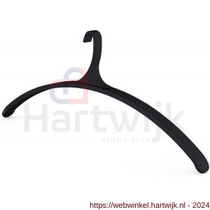 Hermeta 1272 garderobe kledinghanger Gardelux 1 zelfrichtend mat zwart EAN sticker - H20101642 - afbeelding 1