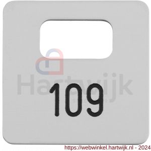 Hermeta 2100 garderobe nummerplaatje Gardelux 2 voor bezoeker zilver - H20101385 - afbeelding 1