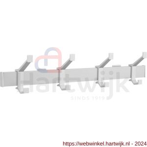 Hermeta 2681 wand garderobe kapstok serie A 4-haaks aluminium winkelverpakking - H20100618 - afbeelding 1