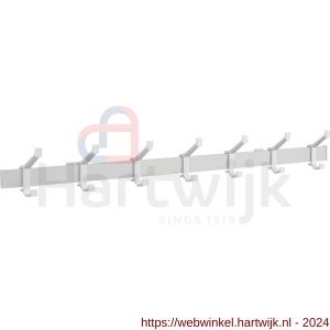Hermeta 2684 wand garderobe kapstok serie A 7-haaks aluminium winkelverpakking - H20100622 - afbeelding 1