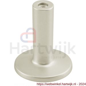Hermeta 3511 leuninghouder rozet met vaste zuil 71 mm nieuw zilver EAN sticker - H20100930 - afbeelding 1