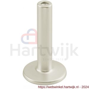 Hermeta 3514 leuninghouder rozet met vaste zuil 106 mm nieuw zilver EAN sticker - H20100942 - afbeelding 1