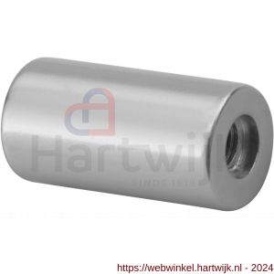 Hermeta 3530 leuninghouder zuil D=20 mm L=39 mm 2x M8 naturel EAN sticker - H20101001 - afbeelding 1