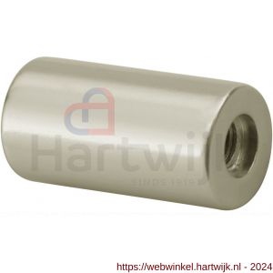 Hermeta 3530 leuninghouder zuil D=20 mm L=39 mm 2x M8 nieuw zilver EAN sticker - H20101002 - afbeelding 1