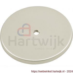 Hermeta 3566 leuninghouder rozet 82 mm met gat 8,5 mm nieuw zilver EAN sticker - H20100970 - afbeelding 1