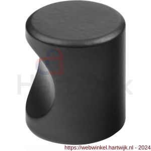 Hermeta 3731 cilinder meubelknop 20x23 mm M4 zwart EAN sticker - H20101390 - afbeelding 1