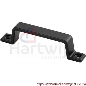 Hermeta 4200 hand- en meubelgreep 90 mm opschroevend mat zwart EAN sticker - H20101709 - afbeelding 1