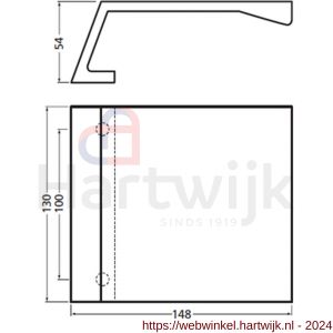Hermeta 4350 deurduwer zwaar 130x148 mm 2x8,5 mm naturel EAN sticker - H20100172 - afbeelding 2
