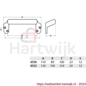 Hermeta 4550 raamlichter 110 mm nieuw zilver EAN sticker - H20100204 - afbeelding 2
