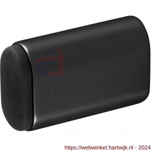 Hermeta 4704 deurbuffer ovaal 60 mm mat zwart EAN sticker - H20101968 - afbeelding 1