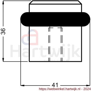 Hermeta 4735 deurbuffer vloer mat zwart EAN sticker - H20101970 - afbeelding 1