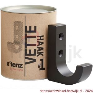 Hermeta X'Tenz X001 vette handdoekhaak nummer 1 mat zwart - H20101748 - afbeelding 3