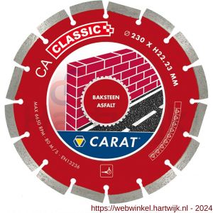 Carat diamant zaagblad CA Classic 230x22,23 mm baksteen en asfalt - H32600414 - afbeelding 1
