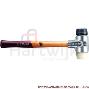 Halder 3128 hamer Simplex aluminium rubber-nylon 60 mm - H40600319 - afbeelding 1