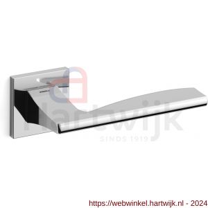 Mandelli1953 1031R Link deurkruk gatdeel op rozet 50x50x6 mm rechtswijzend chroom - H21009612 - afbeelding 1