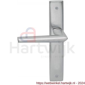 Mandelli1953 1080L BB56 Isi deurkruk gatdeel linkswijzend op langschild 240x40 mm BB56 mat chroom - H21016044 - afbeelding 1