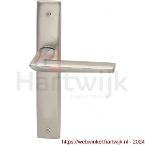 Mandelli1953 1080R BB56 Isi deurkruk gatdeel rechtswijzend op langschild 240x40 mm BB56 mat nikkel - H21016343 - afbeelding 1