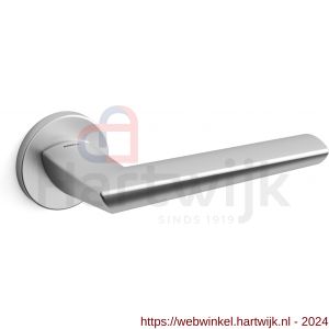 Mandelli1953 1081R Isi deurkruk gatdeel op rozet 51x6 mm rechtswijzend mat chroom - H21009636 - afbeelding 1