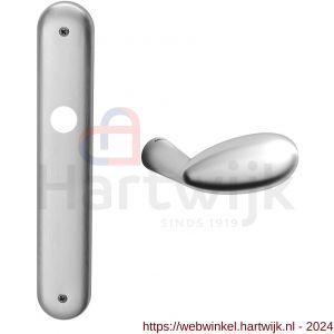 Mandelli1953 1090R BB72 Led deurkruk gatdeel rechtswijzend op langschild 238x40 mm BB72 mat chroom - H21016094 - afbeelding 1