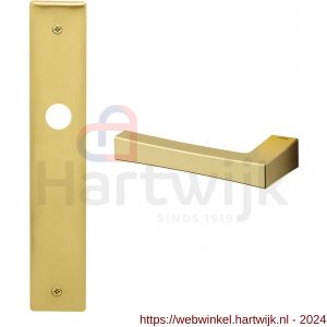 Mandelli1953 1160L Telis deurkruk gatdeel linkswijzend op langschild 240x40 mm blind mat messing - H21015443 - afbeelding 1