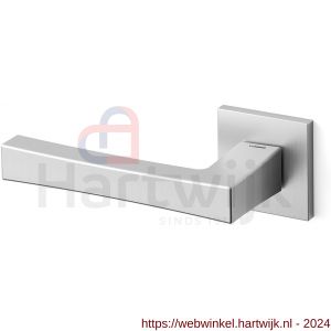 Mandelli1953 1161L Telis deurkruk gatdeel op rozet 50x50x6 mm linkswijzend mat chroom - H21009666 - afbeelding 1
