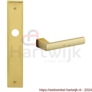 Mandelli1953 1290 Fan deurkruk op langschild 240x40 mm blind mat messing - H21014760 - afbeelding 1