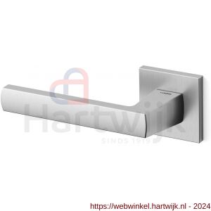 Mandelli1953 1291L Fan deurkruk gatdeel op rozet 50x50x6 mm linkswijzend mat chroom - H21009690 - afbeelding 1