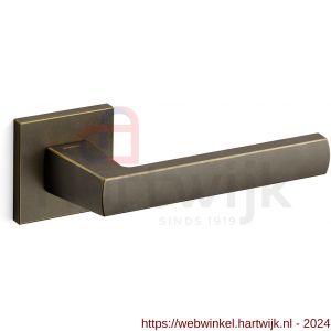 Mandelli1953 1291R Fan deurkruk gatdeel op rozet 50x50x6 mm rechtswijzend imperial brons - H21009689 - afbeelding 1