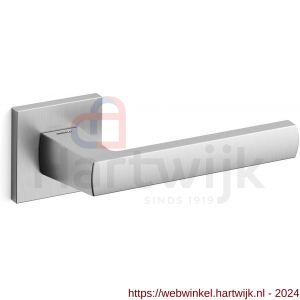 Mandelli1953 1291R Fan deurkruk gatdeel op rozet 50x50x6 mm rechtswijzend mat chroom - H21009691 - afbeelding 1
