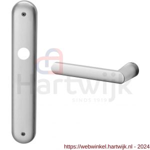Mandelli1953 1300L BB56 Zante deurkruk gatdeel linkswijzend op langschild 238x40 mm BB56 mat chroom - H21016128 - afbeelding 1